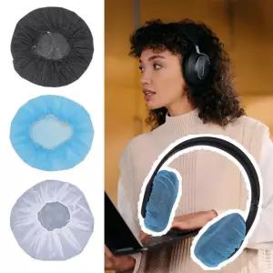 헤드셋파우치 헤드폰 케이스 100 개가방 일회용 마이크 방지 보호대 커버 812CM 먼지 Blue