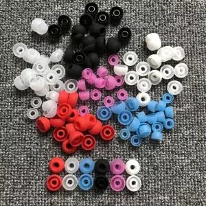 이어캡 이어폰 고무캡 50 개몫 쿠션 실리콘 헤드폰 교체 이어 케이스 커버 블랙50pcs S