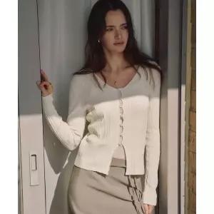 매장정품 COSTUMEOCLOCK WOMAN [ITALY] 슬림 브이넥 골지 가디건 10 COLOR COWCD003