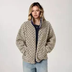 후아유 여성 Dot Pattern Fleece Jacket WHMZF4V61F 370286