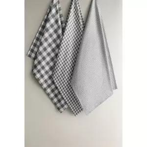 ZARA 자라 염색 원사 행주 세트 3개입 - 그레이 3949576