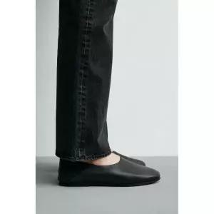 ZARA 자라 VIBRAM 아웃솔 레더 로퍼 - 블랙 3947611