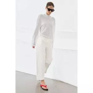 ZARA 자라 ZW 컬렉션 로우라이즈 스트레이트 청바지 - 화이트 3947373