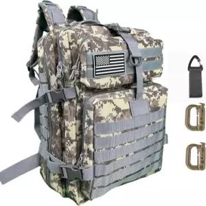 오레인 50L 대형 백팩 몰 육군 돌격 팩 남성용 여행 캠핑 하이킹 낚시 (ACU 카모) Acu Camo