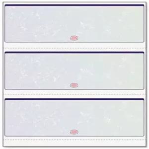 페이지당 빈 체크 3장 8-1/2인치 x 11인치 글자 크기 프리즘 그린 및 블루 색상