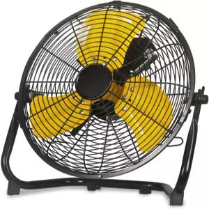 VORBO 12인치 휴대용 금속 바닥 팬 180 기울기 조용하고 내구성이 뛰어난 고속 1600 CFM 침실 차고