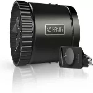 AC Infinity RAXIE S4 인라인 부스터 덕트 팬 4인치 스피드 컨트롤러 포함 - 저소음 HVAC 송풍기는 지하실