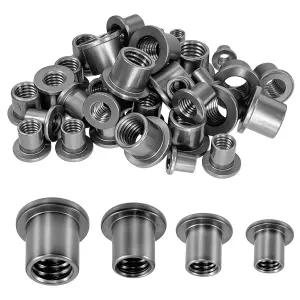 40pcs T자형 용접 너트 4가지 크기 1/4 -20 5/16 -18 3/8 -16 1/2 -13 탄소강 실 강철 섀시 장착 탭 자동차