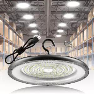 AIKVSXER 150W UFO LED 하이 베이 라이트 차고용 300 000루멘 상점 조명 6000K 일광 작업장용 플러그 앤