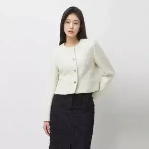 시슬리 라운드 넥 트위드 자켓 SAJK71611 1065569