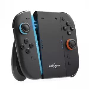 BGGGUAN 스위치 2 조이콘 그립 슈퍼 마그네틱 충전기 핸들 인체공학적 컨트롤러 액세서리 블랙