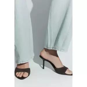 ZARA 자라 스웨이드 힐 샌들 - 브라운 3886708