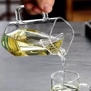 전기포트 유리 숙우 차포트 거름망일체형 내열 400ml