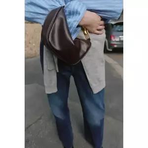 ZARA 자라 메탈 스트랩 미니 백 - 버건디 레드 3886245