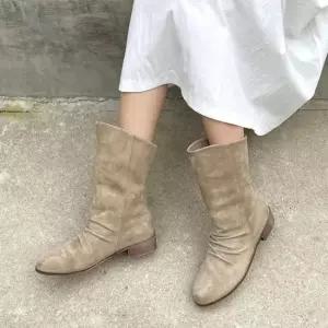 미들힐 워커부츠 부티 봄여자신발 롱구두 부츠 힐