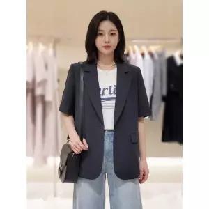 [롯데백화점]SOUP 베이직 원버튼 여름 반팔 자켓 SC5JK30
