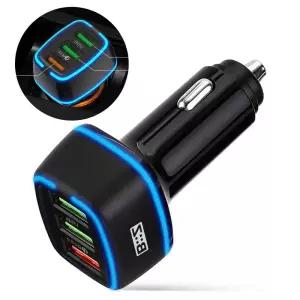 차량용 충전기 거치대 비즈 고속 QC3.0 3포트 USB