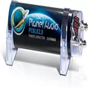 Planet 오디오 PCBLK2.0 자동차 커패시터 - 2패럿 에너지 저장 스테레오에서 베이스 향상 경고음 LED