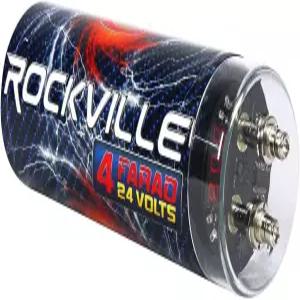 로크빌 RXC4D 4 패럿 디지털 자동차 커패시터 블루 LED 전압 디스플레이 빠른 전원 방전 소음 감소 오디오