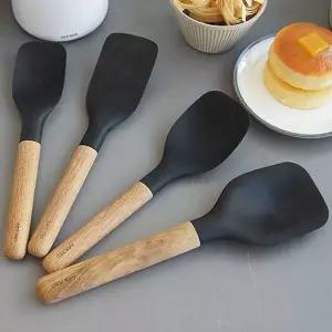 실리콘 업소용 주방용품 수저 키친툴 원목 요리스푼 우드 나무 오크
