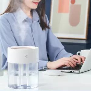 가습기 미니 대용량 침실 거실 무드등 3구 2L USB