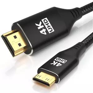 KELink Mini HDMI에서 케이블 3.3FT 알루미늄 쉘 땋음 고속 4K 60Hz 2.0 코드 카메라 캠코더 태블릿 및