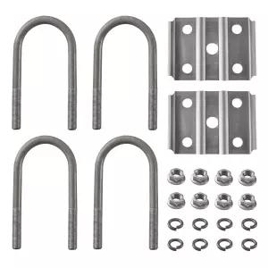 LONFFERY U 볼트 키트는 2-3/8 3500lb 원형 액슬 5-1/2 긴 1-3/4 또는 2 1/2-20 헥스 너트에 적합합니다
