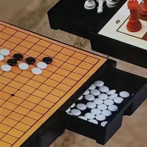 접이식 휴대용 보드게임 바둑 놀이 기원용 체스 게임 바둑판 체스판 자석