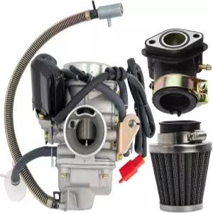 GY6 150cc 152QMJ 4 스트로크 엔진 전기 초크 모터사이클 스쿠터용 카뷰레터 - 24mm PD24J Carb