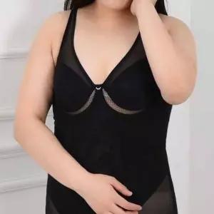 [하프클럽/]올인원 바디라인 보정 스판수영복