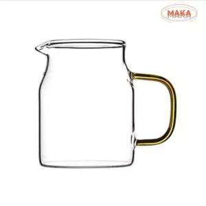 MAKA 마카 내열 저그 옐로우 600ml 커피잔 머그 유리잔 내열컵
