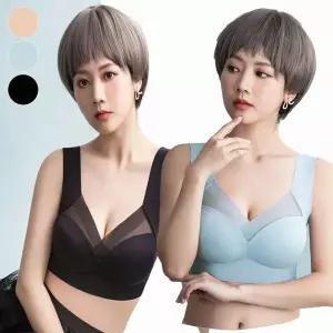 [하프클럽/]노와이어 캡 일체형 업 브라 압박없는 심리스 볼륨