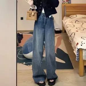 [하프클럽/셀러허브_여성트랜드패션]여성 청바지 여자통청바지 오버핏 여