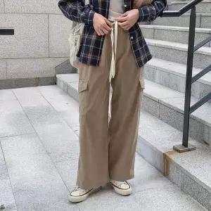 [하프클럽/]여성 골덴 편안한 밴딩 와이드 바지 팬츠 모직 루즈핏