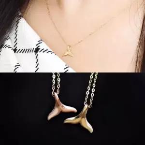 생일선물펜던트 고래 꼬리 골드 금 목걸이 펜던트 14K