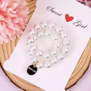 [하프클럽/]WL 화이트 미니 볼 코인 헤어밴드 헤어슈슈 똥머리