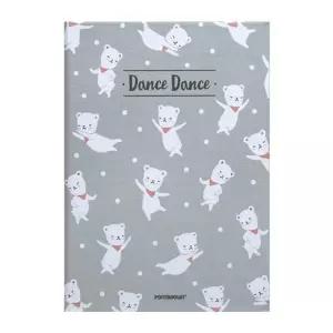 포니브라운 양장노트S 부하곰 DANCE 113x160mm 48매 (100개입) 소형노트