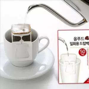 휴대용 일회용 드립 백 간편 드립 커피 필터 여과지 컵걸이