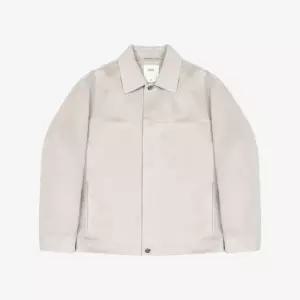 [롯데백화점]지이크 S/S 스웨이드 트러커 루즈핏 남성 가죽 점퍼 아이보리 (PKGXB9004)