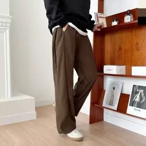 TBZ ACC FW1032M 남자 코듀로이 팬츠 옆핀턱 셔링 스트링 조거 와이드