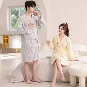 ELS-148 극세사 샤워가운 도톰 골지
