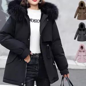 TBZ 후드 패딩 허리스트링 간절기 보온 아우터