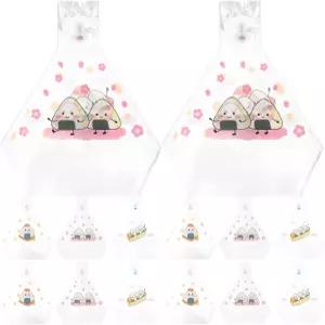 usmile 50Pcs 오니기리 포장 삼각형 주먹밥 봉투 일회용 일본 스시 김 랩 가정용 및 레스토랑용 휴대용