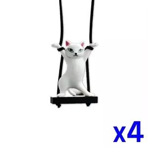 TBZ 자동차 룸미러 고양이 인테리어 펜던트 x4개 캐릭터