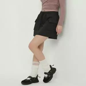 여자 4컬러 캐주얼 포켓 허리밴딩 카고 미니스커트