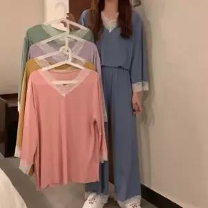 여성 간절기 여름 레이스 쿨링 홈웨어 잠옷 세트