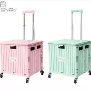 [RIZPICK]휴대용 접이식 쇼핑 카트 폴딩 접이식 핸드 카트 손수레 바퀴