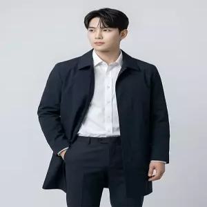 [오스틴리드]네이비 라이너 탈착 기본에리 트렌치코트-A1KA2411048B