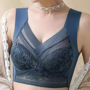 [하프클럽/]여성 노와이어 브라렛 수면 브라 레이스 심리스 브라탑