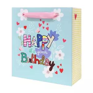 해피벌스데이 쇼핑백 10개 1세트귀여운 일러스트 포장가방 생일용선물백 스데이 포장백 선물백 선물용